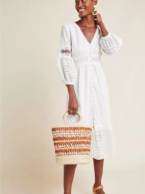 Ebba Eyelet Midi Dress